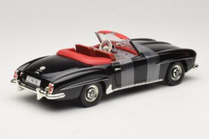 Mercedes 190 SL W121 Roadster Schwarz ERTL 1:18 7464 Metall – Bild 2 von 6