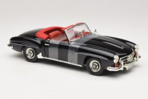 Mercedes 190 SL W121 Roadster Schwarz ERTL 1:18 7464 Metall – Bild 4 von 6