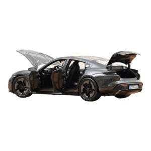 Porsche Taycan Turbo S Slate Grey Neo Norev 1:18 187654 Metall – Bild 2 von 5