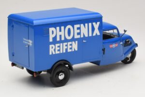 Tempo Hanseat Dreirad-Kastenwagen Phoenix Blue Minichamps 1:18 180099040 Metall – Bild 2 von 6