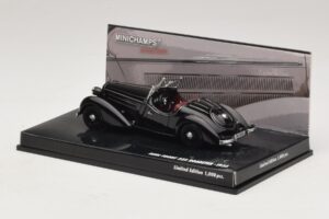 Audi Front 225 Roadster Schwarz Minichamps 1:43 437019131 Metall – Bild 3 von 5