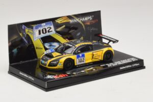 Audi R8 LMS GT3 #102 H-J. Stuck / H. Heyer Black Falcon 24 Hours of Nurburgring 2010 Minichamps 1:43 437101912 Metall – Bild 2 von 5