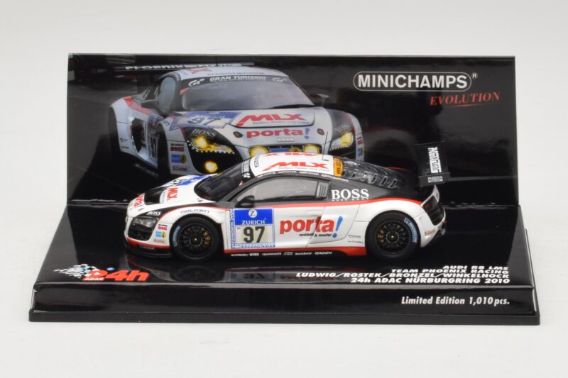 Audi R8 LMS GT3 #97 Phoenix Racing 24 Hours of Nurburgring 2010 Minichamps 1:43 Audi R8 LMS GT3 #97 Phoenix Racing 24 Hours of Nurburgring 2010 Minichamps 1:43 437101997 Metall