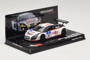 Audi R8 LMS GT3 #97 Phoenix Racing 24 Hours of Nurburgring 2010 Minichamps 1:43 437101997 Metall – Bild 2 von 5