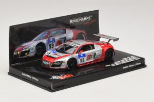 Audi R8 LMS GT3 #99 F. Biela / M. Fassler Phoenix Racing 24 Hours of Nurburgring 2010 Minichamps 1:43 437101999 Metall – Bild 2 von 5
