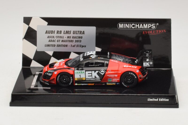 Audi R8 LMS Ultra #1 EK S. Asch / Stoll ADAC GT Masters 2013 Minichamps 1:43 Audi R8 LMS Ultra #1 EK S. Asch / Stoll ADAC GT Masters 2013 Minichamps 1:43 437130101 Metall