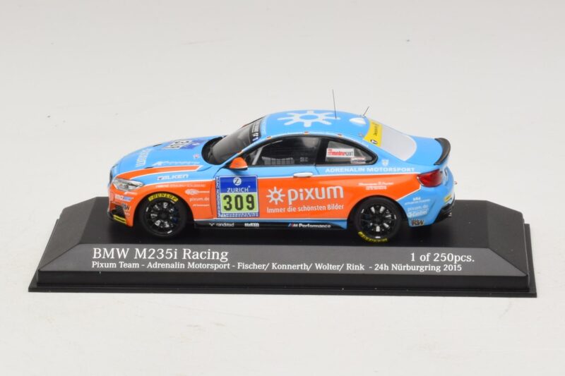 BMW M235i Pixum Team #309 Fischer / Konnerth 24 Hours of Nurburgring 2015 Minichamps 1:43 BMW M235i Pixum Team #309 Fischer / Konnerth 24 Hours of Nurburgring 2015 Minichamps 1:43 437152509 Metall