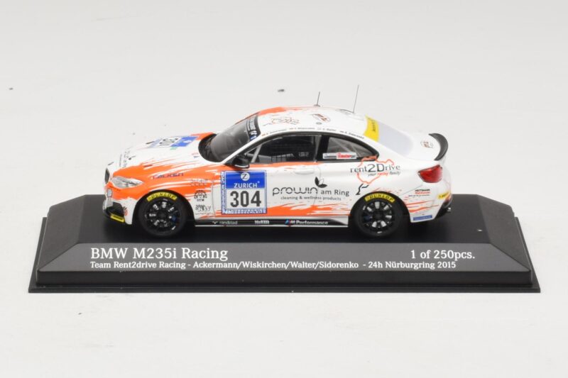 BMW M235i Team Rent2drive #304 Ackermann / Wishkirchen 24 Hours of Nurburgring 2015 Minichamps 1:43 BMW M235i Team Rent2drive #304 Ackermann / Wishkirchen 24 Hours of Nurburgring 2015 Minichamps 1:43 437152504 Metall