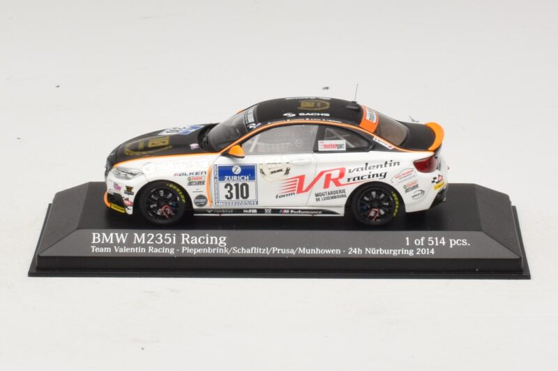 BMW M235i Team Valentin Racing #310 Piepenbrink 24 Hours of Nurburgring 2014 Minichamps 1:43 BMW M235i Team Valentin Racing #310 Piepenbrink 24 Hours of Nurburgring 2014 Minichamps 1:43 437142410 Metall