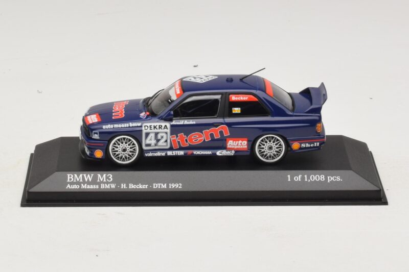 BMW M3 E30 Auto Maas #42 Becker DTM 1992 Minichamps 1:43 430922042 Metall