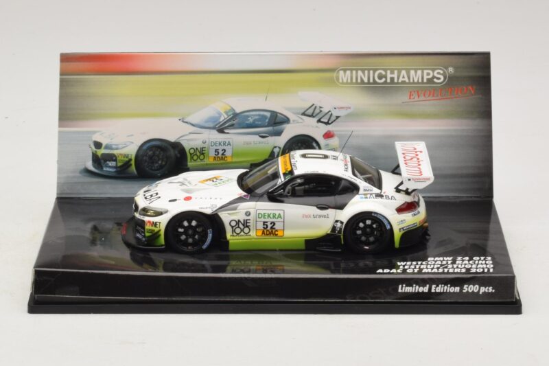 BMW Z4 GT3 Westcoast Racing #52 F. Lestrup ADAC GT Masters 2011 Minichamps 1:43 BMW Z4 GT3 Westcoast Racing #52 F. Lestrup ADAC GT Masters 2011 Minichamps 1:43 437112952 Metall