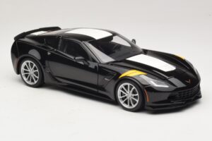 Chevrolet Corvette C7 Grand Sport Schwarz mit Weissen Streifen AUTOart 1:18 71273 Komposit – Bild 6 von 8