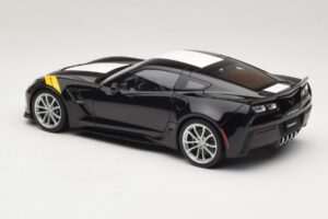 Chevrolet Corvette C7 Grand Sport Schwarz mit Weissen Streifen AUTOart 1:18 71273 Komposit – Bild 7 von 8