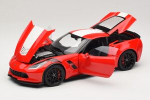 Chevrolet Corvette C7 Grand Sport Rot mit Weissen Streifen AUTOart 1:18 71274 Komposit – Bild 2 von 8