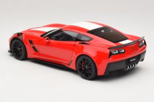 Chevrolet Corvette C7 Grand Sport Rot mit Weissen Streifen AUTOart 1:18 71274 Komposit – Bild 7 von 8