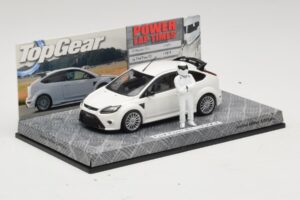 Ford Focus RS Mk2 Top Gear Weiss Mit Figur Minichamps 1:43 519438810 Metall – Bild 2 von 5