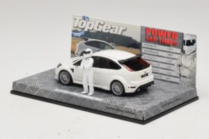 Ford Focus RS Mk2 Top Gear Weiss Mit Figur Minichamps 1:43 519438810 Metall – Bild 3 von 5