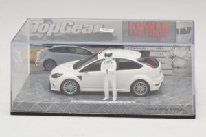 Ford Focus RS Mk2 Top Gear Weiss Mit Figur Minichamps 1:43 519438810 Metall – Bild 4 von 5