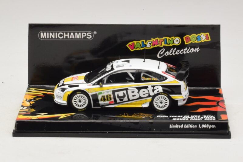 Ford Focus RS WRC #46 V. Rossi / C. Cassina Monza Rally Show 2008 Minichamps 1:43 Ford Focus RS WRC #46 V. Rossi / C. Cassina Monza Rally Show 2008 Minichamps 1:43 400088946 Metall