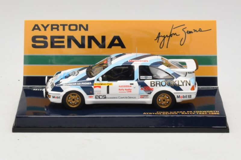 Ford Sierra RS Cosworth #1 A. Senna Rally Test 1986 Minichamps 1:43 Ford Sierra RS Cosworth #1 A. Senna Rally Test 1986 Minichamps 1:43 540864399 Metall