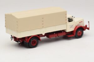 Henschel HS 140 Pritschenwagen Weiss Rot Minichamps 1:43 439171020 Metall – Bild 2 von 6