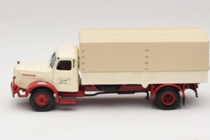 Henschel HS 140 Pritschenwagen Weiss Rot Minichamps 1:43 439171020 Metall – Bild 3 von 6