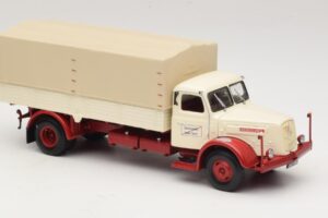 Henschel HS 140 Pritschenwagen Weiss Rot Minichamps 1:43 439171020 Metall – Bild 4 von 6