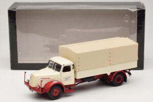 Henschel HS 140 Pritschenwagen Weiss Rot Minichamps 1:43 439171020 Metall – Bild 6 von 6