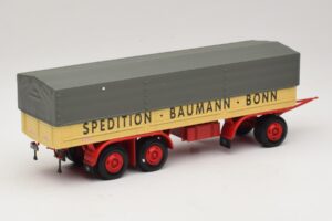 Kassbohrer Pritschenanhänger Baumann Bonn Minichamps 1:43 439161097 Metall – Bild 2 von 6