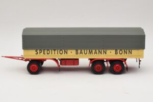 Kassbohrer Pritschenanhänger Baumann Bonn Minichamps 1:43 439161097 Metall – Bild 3 von 6
