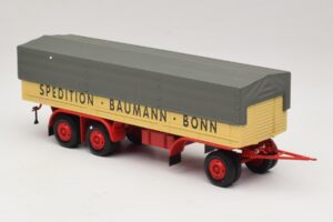 Kassbohrer Pritschenanhänger Baumann Bonn Minichamps 1:43 439161097 Metall – Bild 4 von 6