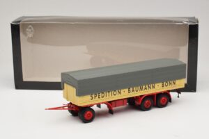 Kassbohrer Pritschenanhänger Baumann Bonn Minichamps 1:43 439161097 Metall – Bild 6 von 6