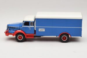 Krupp Titan Kofferwagen Blau Rot Minichamps 1:43 439069040 Metall – Bild 3 von 6