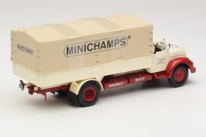 Magirus-Deutz S 7500 Jupiter Pritschenwagen Weiss Rot Minichamps 1:43 439141022 Metall – Bild 2 von 6
