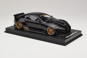 Maserati GranTurismo Liberty Walk Schwarz mit Goldenen Felgen AB Models 1:18 MAS-LB08-C Resin – Bild 4 von 7