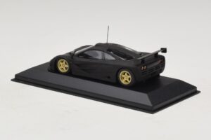 McLaren F1 GTR Prototype Mattschwarz Mit Goldenen Felgen Minichamps 1:43 MCLAREN008 Metall – Bild 2 von 4
