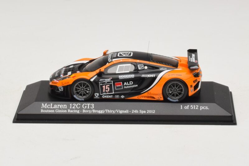 McLaren MP4-12C GT3 #15 Boutsen Racing Bovy / Broggi 24 Hours of Spa 2012 Minichamps 1:43 McLaren MP4-12C GT3 #15 Boutsen Racing Bovy / Broggi 24 Hours of Spa 2012 Minichamps 1:43 437121315 Metall