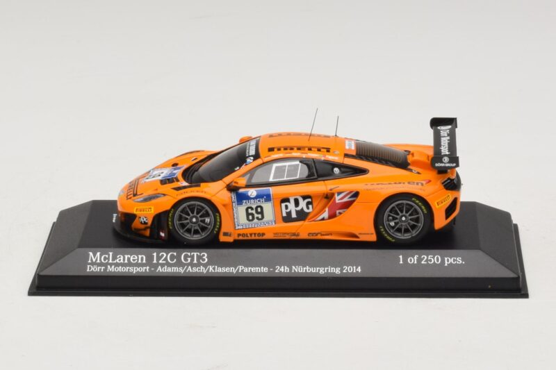 McLaren MP4-12C GT3 #69 Dorr Motorsport Adams / S. Asch 24 Hours of Nurburgring 2014 Minichamps 1:43 McLaren MP4-12C GT3 #69 Dorr Motorsport Adams / S. Asch 24 Hours of Nurburgring 2014 Minichamps 1:43 437141369 Metall