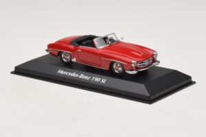 Mercedes 190 SL Rot Maxichamps 1:43 940033131-O Metall – Bild 3 von 4