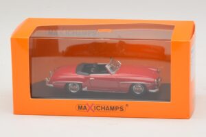 Mercedes 190 SL Rot Maxichamps 1:43 940033131-O Metall – Bild 4 von 4