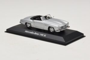 Mercedes 190 SL W121 Silber Maxichamps 1:43 940033130 Metall – Bild 3 von 4