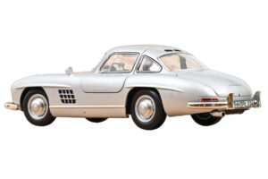 Mercedes 300 SL W198 Gullwing Silber Norev 1:18 183857 Metall – Bild 3 von 5