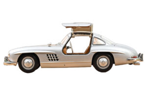 Mercedes 300 SL W198 Gullwing Silber Norev 1:18 183857 Metall – Bild 4 von 5