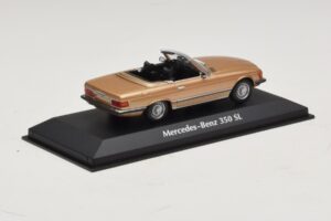 Mercedes 350 SL R107 Gold Maxichamps 1:43 940033431 Metall – Bild 2 von 4