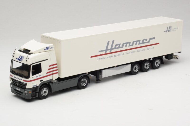 Mercedes Actros 1844LS Koffersattelzug Hammer Aachen Minichamps 1:43 499039105 Metall