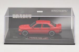 Mercedes Brabus 3.6S 190E W201 Rot Minichamps 1:43 437032600 Metall – Bild 4 von 5