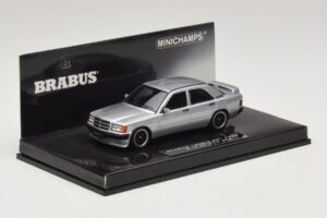 Mercedes Brabus 3.6S 190E W201 Silber Minichamps 1:43 437032604 Metall – Bild 2 von 5