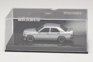 Mercedes Brabus 3.6S 190E W201 Silber Minichamps 1:43 437032604 Metall – Bild 4 von 5
