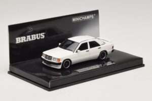 Mercedes Brabus 3.6S 190E W201 Weiss Minichamps 1:43 437032602 Metall – Bild 2 von 5
