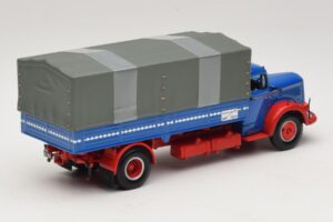 Mercedes L 315 Pritschenwagen Blau Rot Minichamps 1:43 439034420 Metall – Bild 2 von 6